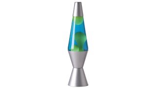 Blue and Yellow Lava with Silver Base - Official Lava®Lamp