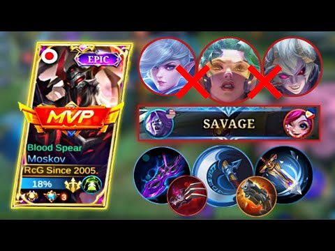 TOP GLOBAL MOSKOV SAVAGE BUILD!!! MOSKOV BEST BUILD 2022 - MLBB