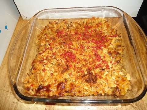 Cheesy Julienne potatoes and hamburger casserole