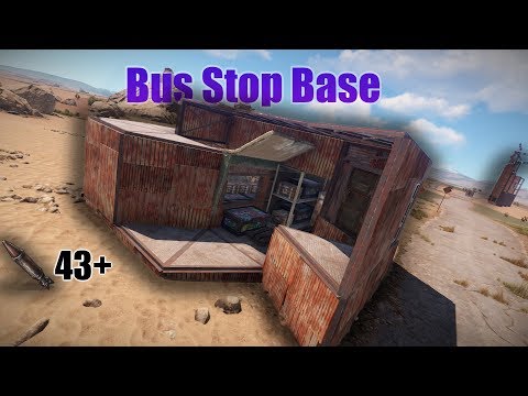 Rust:(Updated) Bus Stop Base/With Bunker, Secret loot room, and Vault