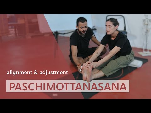 How to do Paschimottanasana (seated forward bend yoga pose) | Yoga Teacher Training India