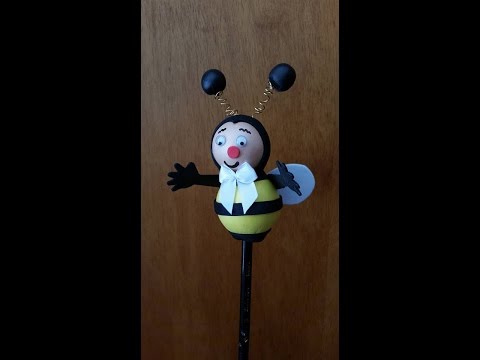 Como fazer uma ponteira de abelha em eva 3d usando sobras de eva.  By Vivian Balaban DIY