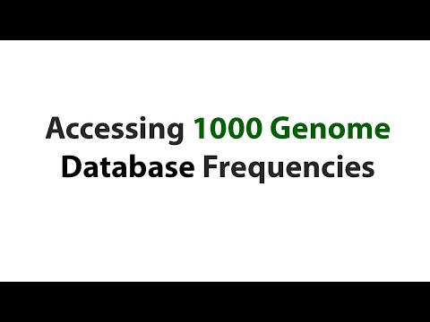 How to access 1000 Genome Database frequencies