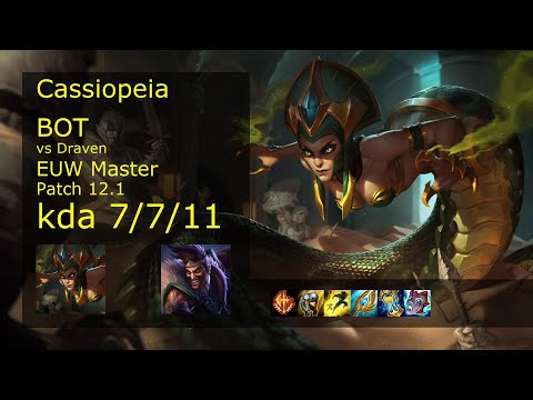 Rank 2 EUW Cassiopeia: Bot vs Draven
