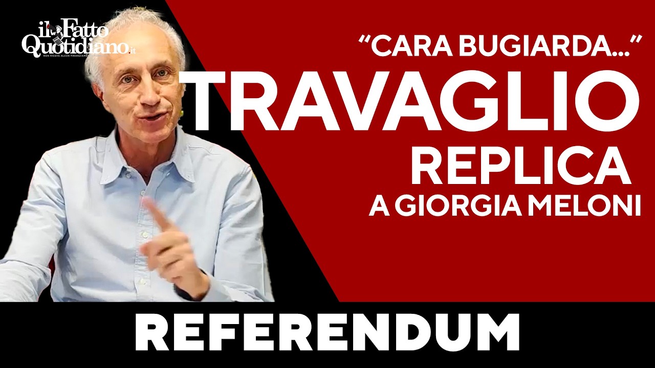 “Cara bugiarda…”, la risposta di Marco Travaglio all’intervista di Giorgia Meloni da Mentana