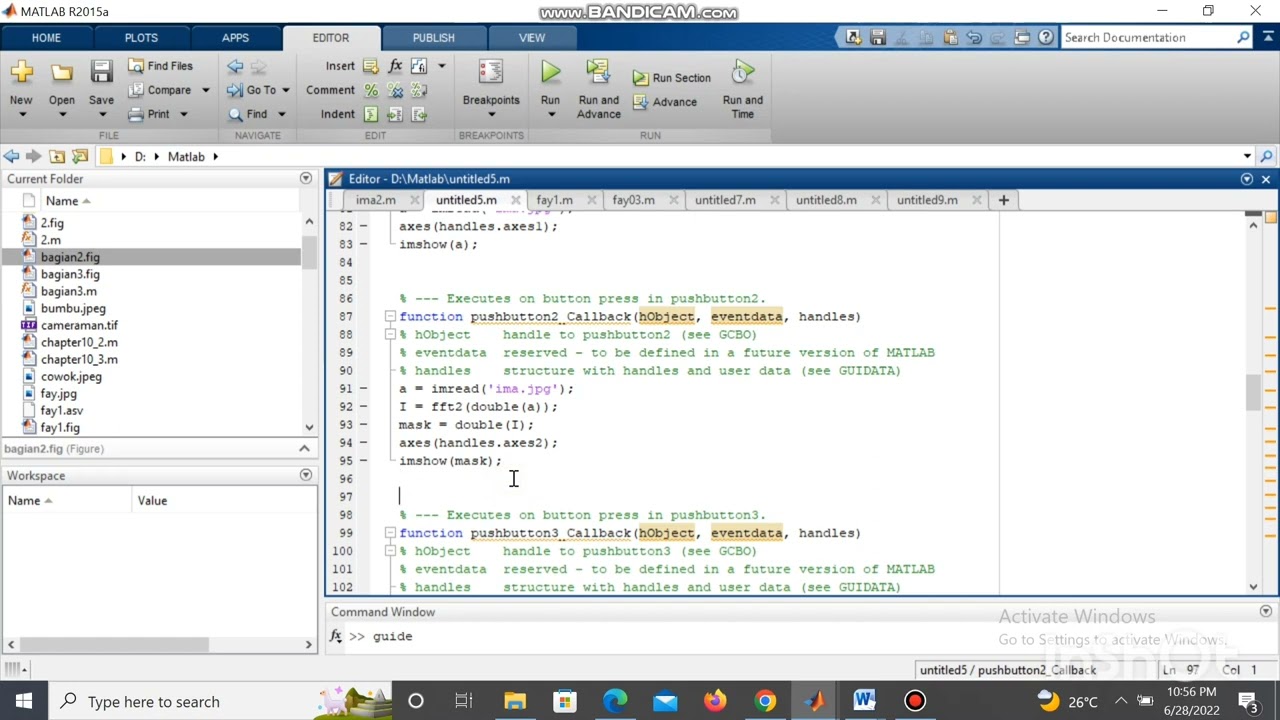 Transformasi Citra menggunakan GUI di Matlab