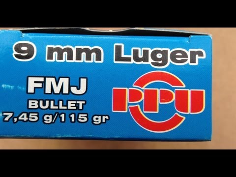 9x19mm, 158gr FMJ, Prvi Partizan (PPU) Velocity / Function Test