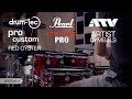 cymbals & drum-tec pro custom red oyster