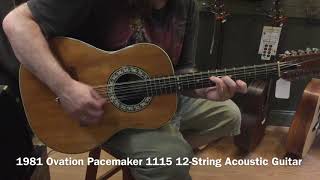 Video thumbnail for 1981 Ovation Model 1115 Pacemaker 12-String Acoustic Guitar by Morrell Music Company