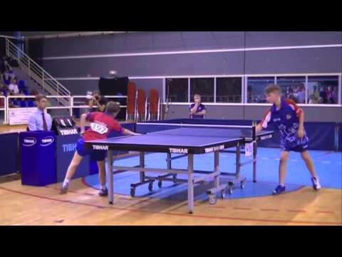 Table Tennis Euro Mini Champs Final Boys 2015 Sergei RYZHOV (RUSSIA) vs Simon BELIK (CZECH REPUBLIC)