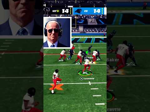 Joe BIDEN with the stick skills 🔥 #madden23 #legend #bestplays #shorts