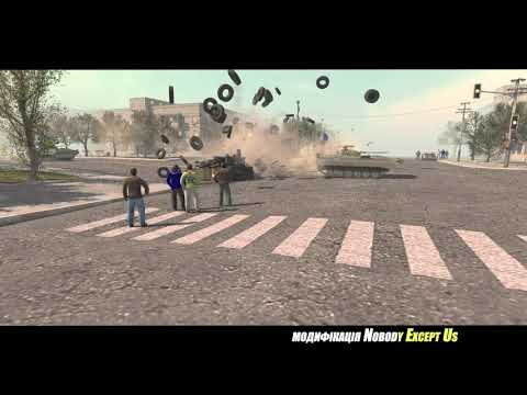 Tank Smashes Through Barricade but in the game