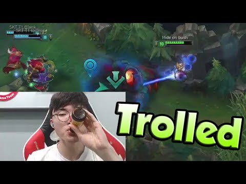Faker Trolling His Team With Red Buff And Gets 1v5 Syndra Penta Kill - LoL Funny Stream Moments #175