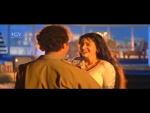 Ravichandran Surprises Juhi Chawla on Birthday | Doddanna | Shanthi Kranthi Kannada Movie Scene