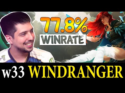 77,8% WINRATE w33 is enjoying playing with this hero | WINDRANGER MID | Dota 2 Pro Players Clips