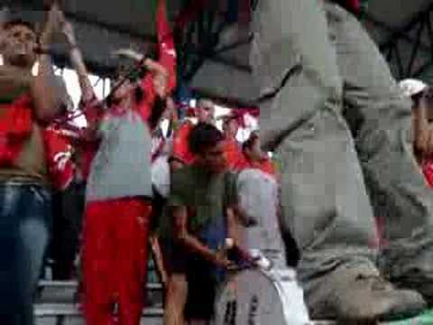 "Salida Union Lara FC vs Garimpeiros (Mineros)" Barra: La Mafia Roja &bull; Club: Unión Lara