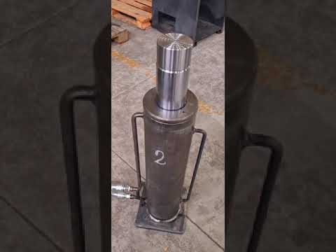 Testando Cilindro Hidráulico Dupla Ação 60T - Alinhamento de Chassis Hidrauk