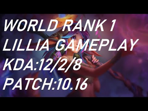 World Rank 1 Lillia vs Lee Sin Gameplay Replay-KR Patch 10.16