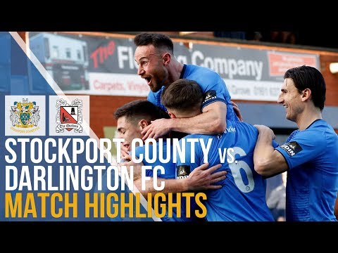 Stockport County Vs Darlington FC - Match Highlights - 30.03.2019