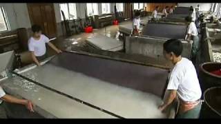 The traditional handicrafts of making Xuan paper