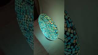 Lampa stolná modrá Donat, 35cm, ručná práca