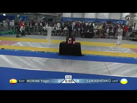 European Championships 2023 JMS - L16 - Yago Moran ESP v Darii Lukashenko UKR