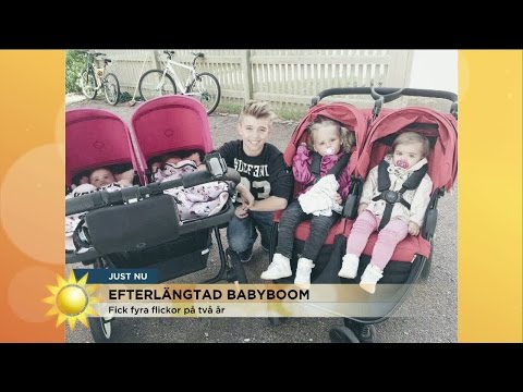 Efter tuffa år med missfall - fick fyra barn på två år! - Nyhetsmorgon (TV4)