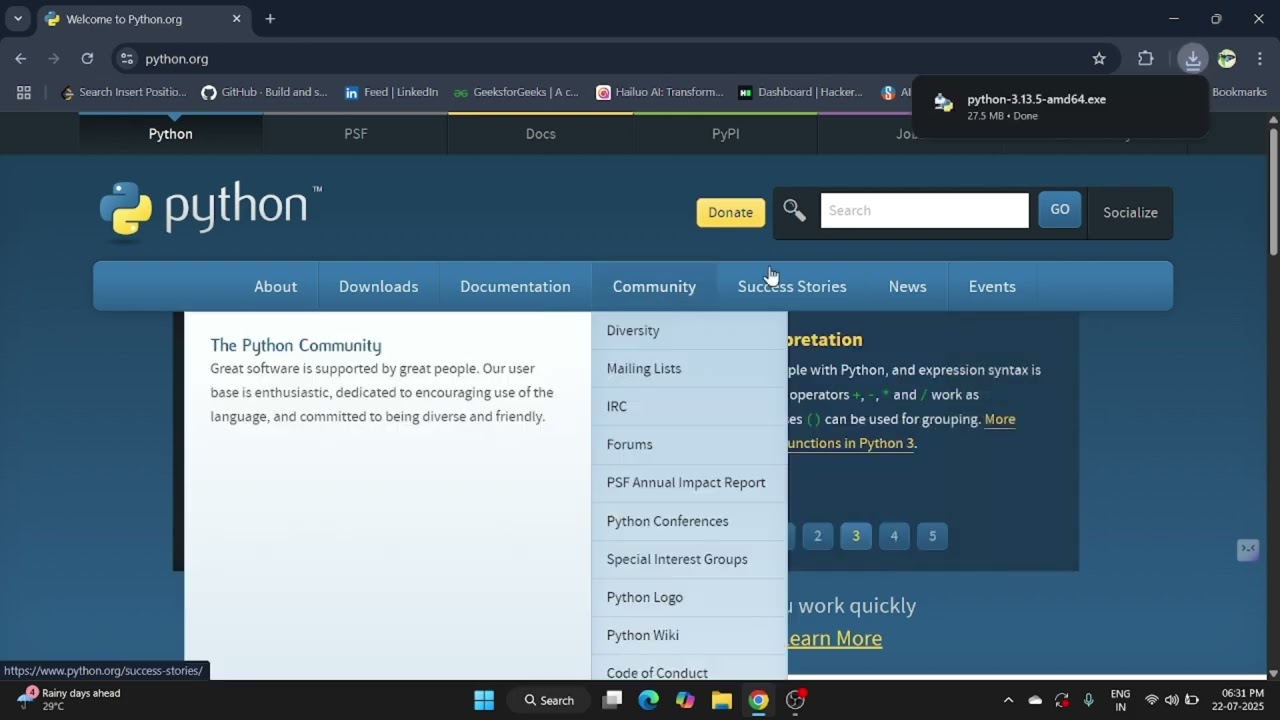 How to  install python  #python