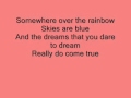 The Wizard Of Oz: Over The Rainbow with lyrics ...