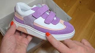 Кроссовки Toddler белые с сереневым 1436