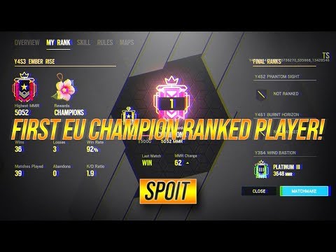 First EU Champion Ranked Player! - Rainbow Six Siege
