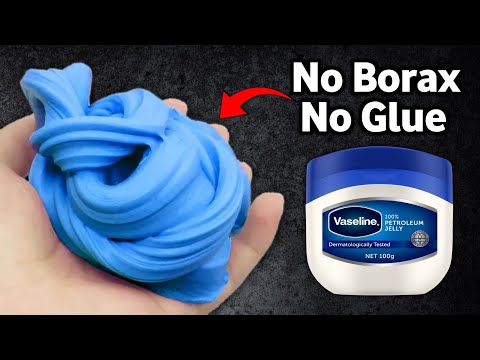 How to make Slime without Glue or Borax | No Glue No Borax Vaseline & Salt at home [ASMR]
