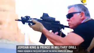 Jordan king &amp; prince share a video of their military drill