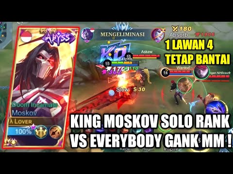 TOP GLOBAL MOSKOV SOLO RANK, SAMPE TIM SENDIRIPUN TERPUKAU MELIHAT KING MOSKOV - MOBILE LEGENDS