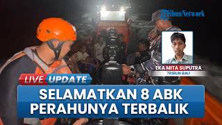 Diterjang Ombak Tinggi, Perahu Nelayan di Perairan Nusa Lembongan Terbalik, 8 ABK Dievakuasi
