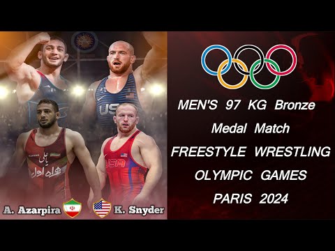Olympic Freestyle Wrestling 2024: Snyder Vs Azarpira's Intense 97 kg Bronze Battle!