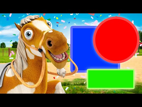 Geometric Shapes with Draft Horse - Videos for Kids
