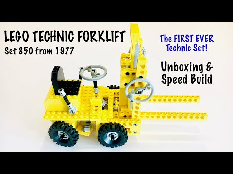 Lego Technic Forklift 850 from 1977 - Unboxing and Speed Build | The FIRST EVER Technic Set!