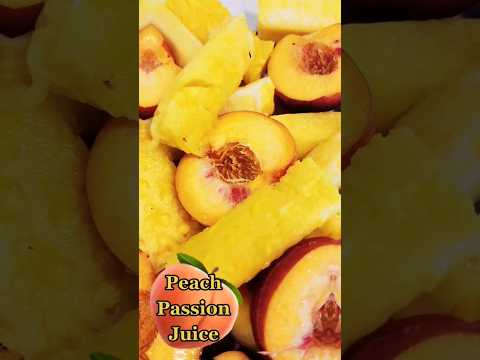 Peach Passion Juice - Best recipe of the summer!! #juice #peach #juicerecipe #juices