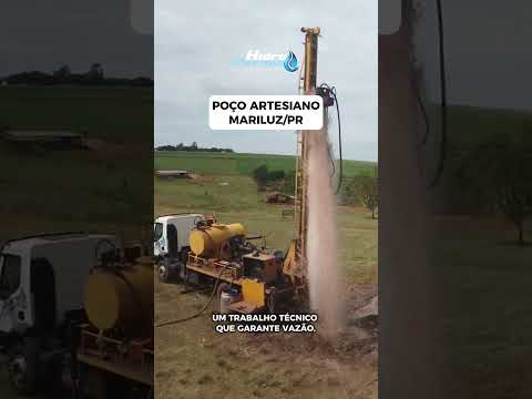 POÇO ARTESIANO EM MARILUZ/PR – ÁGUA SURGINDO FORTE! 💧