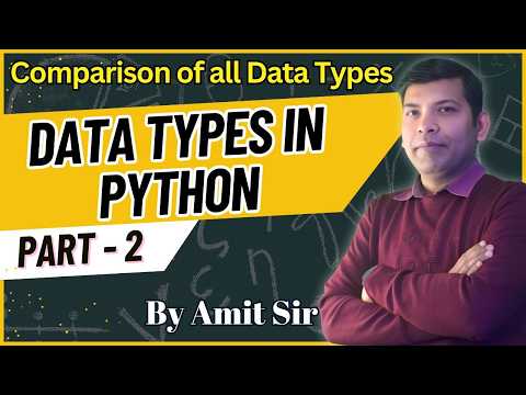 Comparison Of All Data Types In Python Python Data Types With Example Python Tutorial