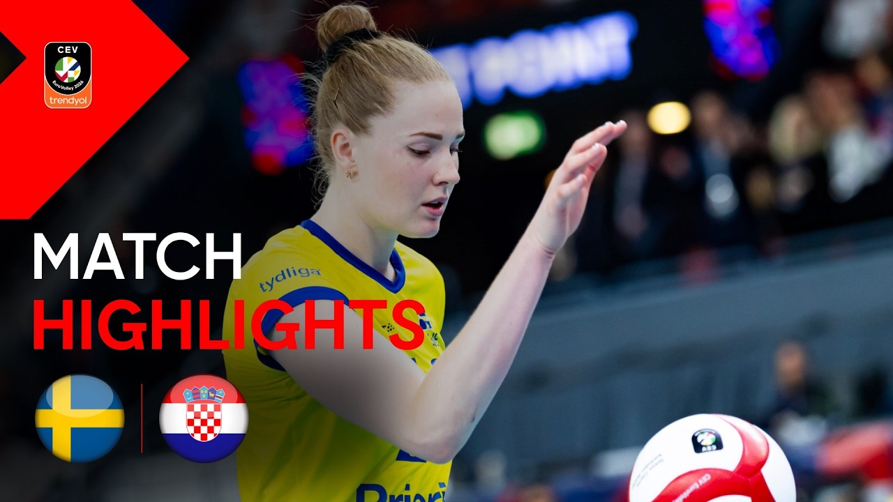 Highlights | SWEDEN vs. CROATIA | CEV Trendyol Eurovolley 2026 | Women