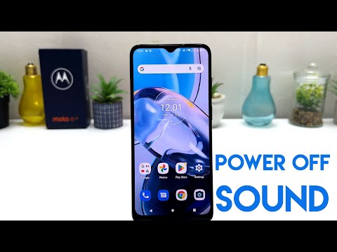 How to turn off power on sound in Motorola Moto E22