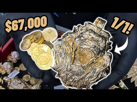 $67,000 1/1 GOLD LION HEAD !?!