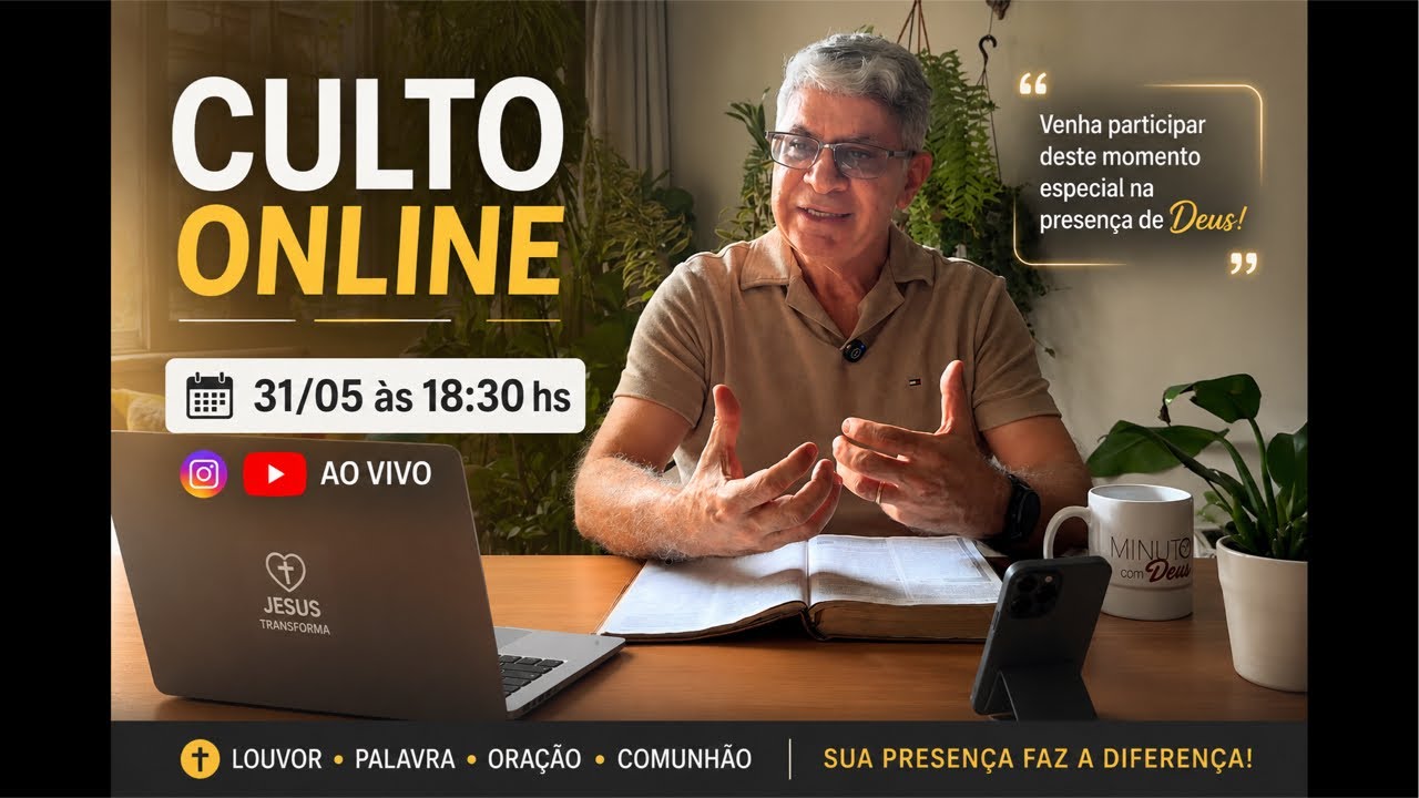CULTO ONLINE 31/05/2026