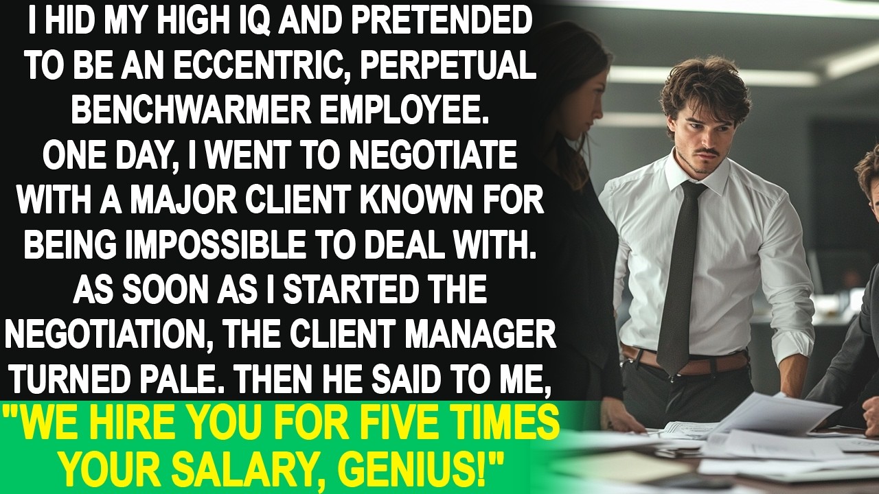 I hid my high IQ, acting as a dead-end worker. When I went to an impossible business negotiation...