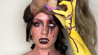 Beauty and the beast horror makeup inspired look
