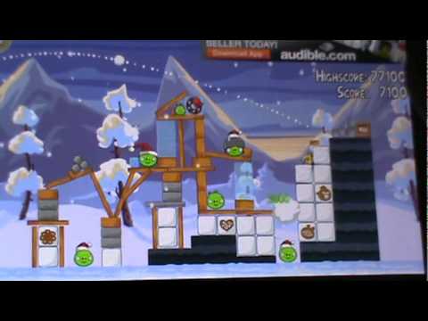 Angry Birds Seasons Wreck The Halls 1-5 Walkthrough 3 Stars