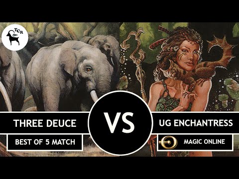 Premodern Three Deuce vs UG Enchantress - MTGO Best of 5 Match