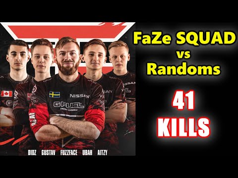 FaZe SQUAD vs RANDOMS - ubah, Fuzzface, Gustav & Aitzy - 41 KILLS - PRO SQUAD - PUBG